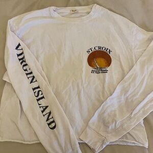 Brandy Melville White St. Croix Long Sleeve Shirt